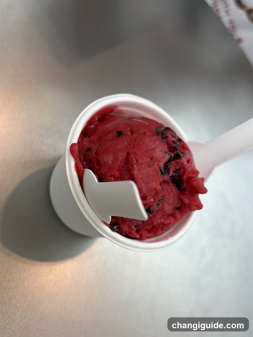 Red Ice Cream in Cup