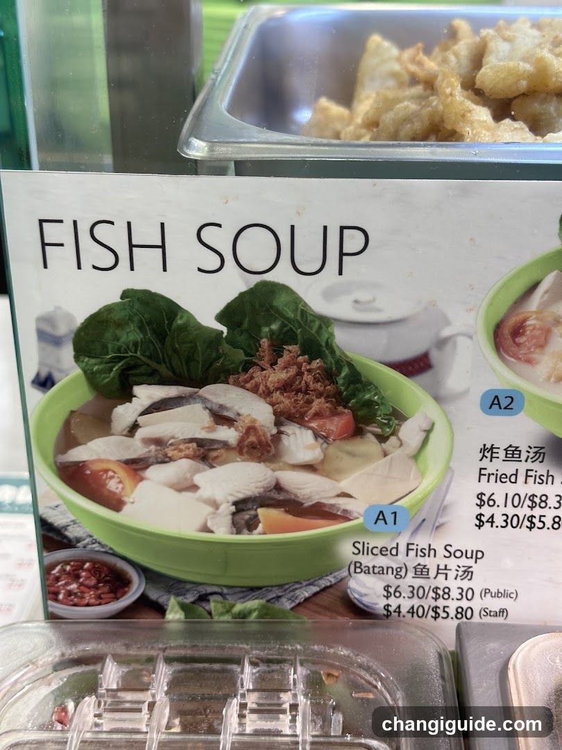 Fish Soup Menu Display