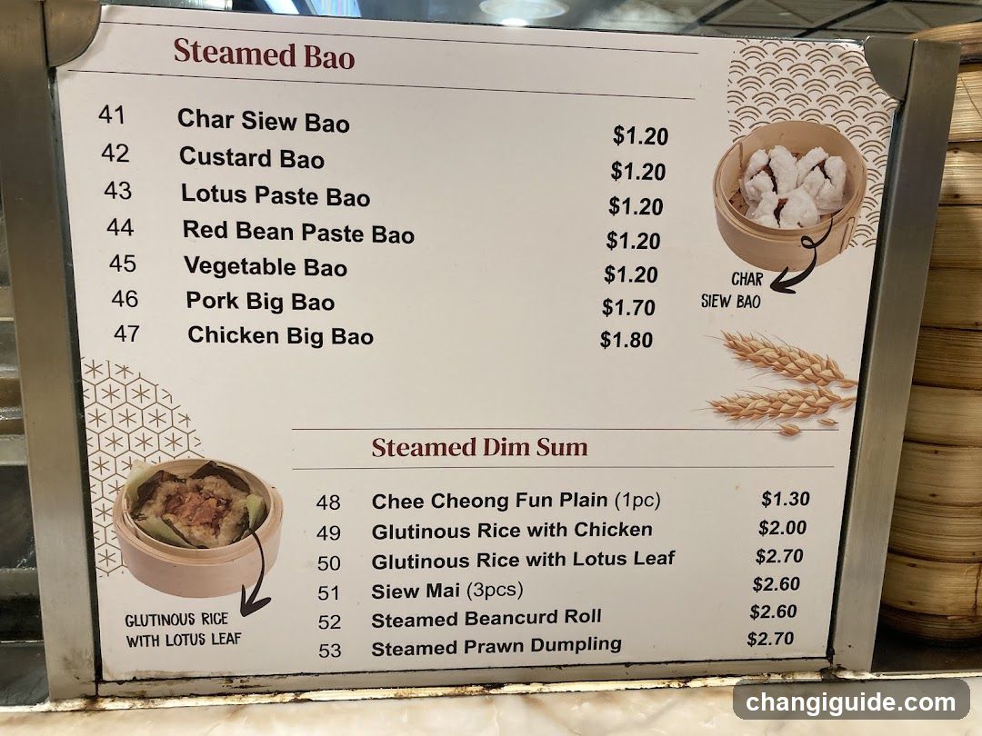 Steamed Bao and Dim Sum Menu
