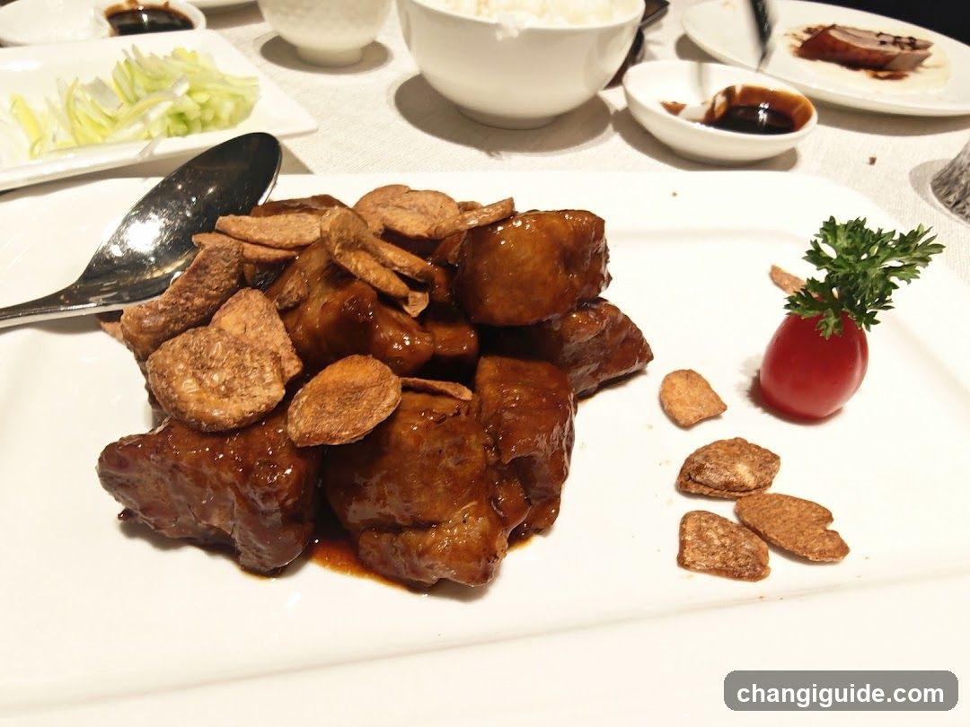 Sauced Meat Dishes with Garnish