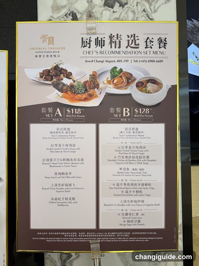 Chef's Recommendation Set Menu - Imperial Treasure