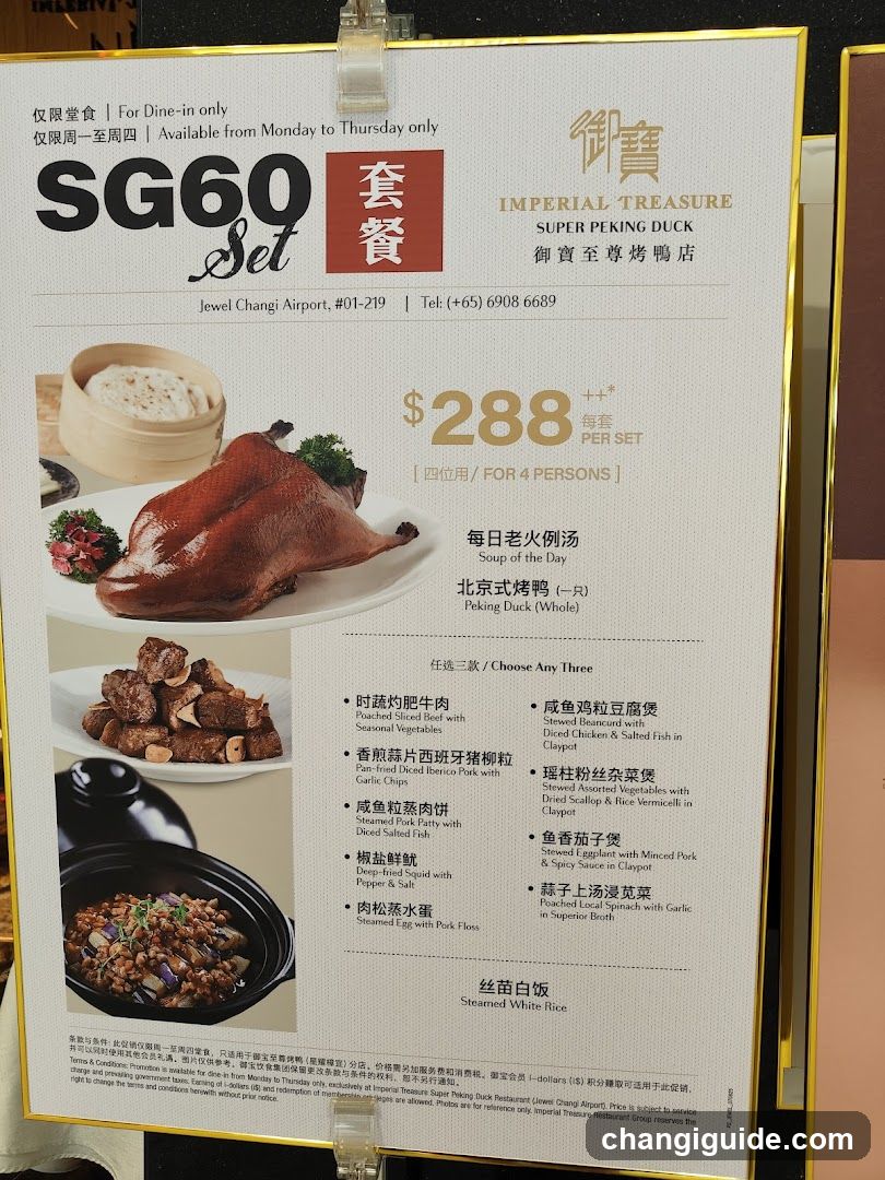 SG60 Set Menu - Imperial Treasure Super Peking Duck