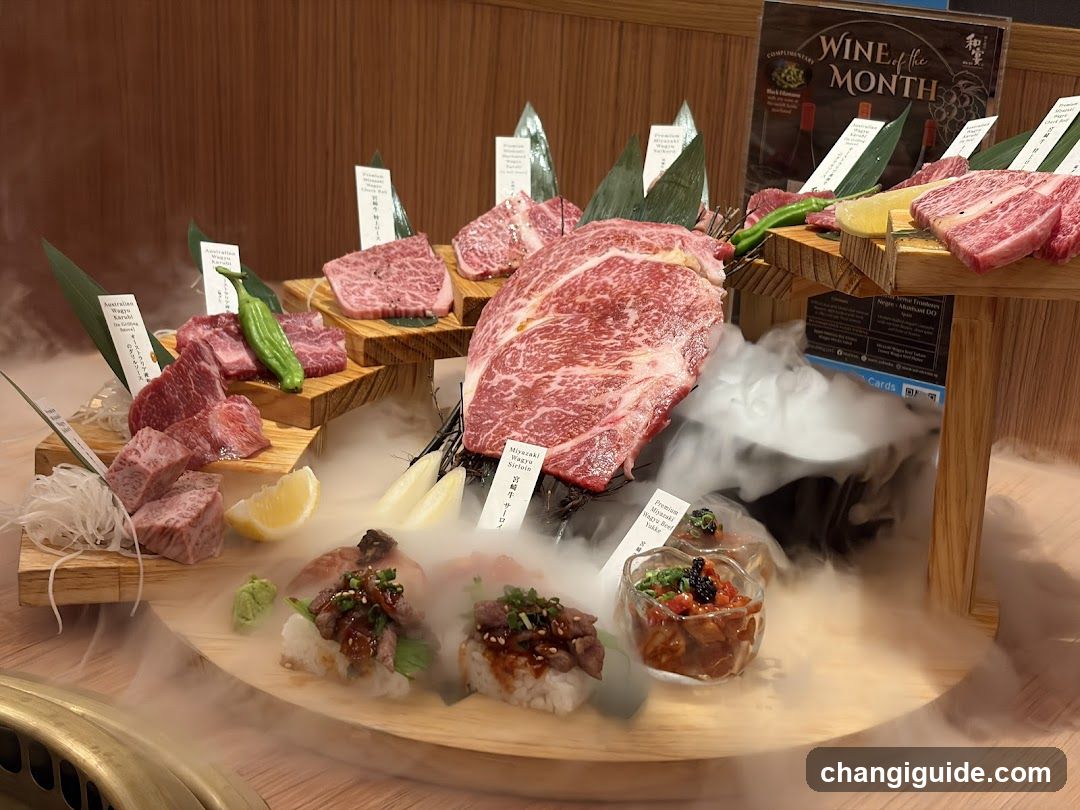 Premium Wagyu Beef Platter with Dry Ice Effect