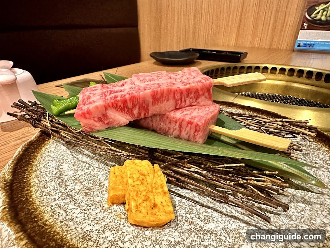 Yakitori with Wagyu Beef Slices