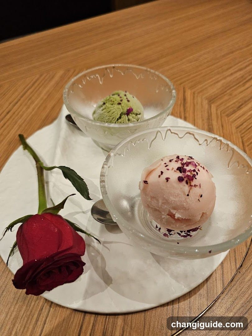 Ice Cream with Rose