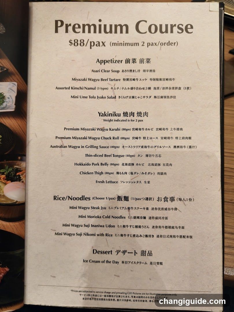 Premium Course Menu