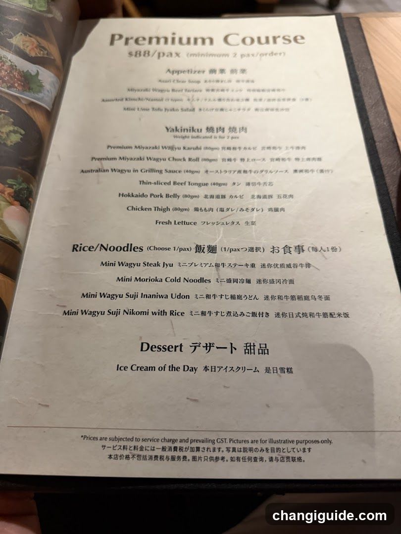 Premium Course Menu