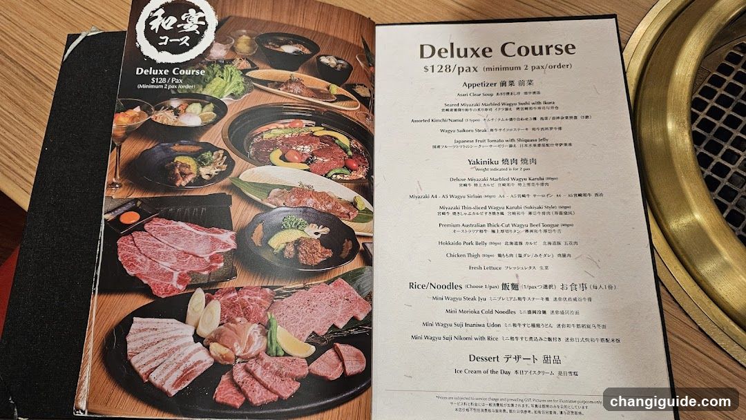 Deluxe Course Menu