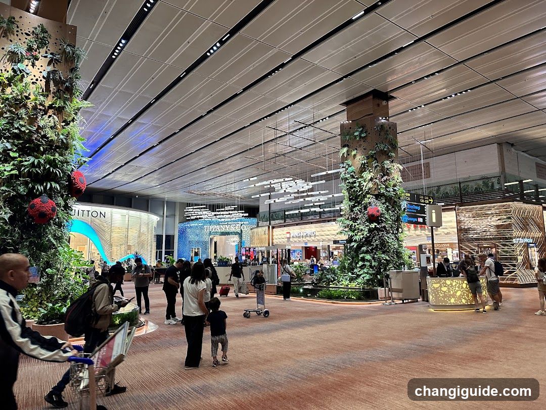 Airport Terminal Interior with Greenery
