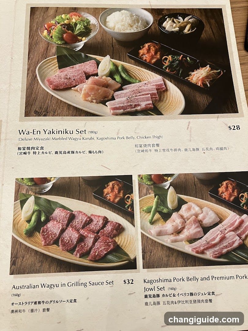 Yakiniku Menu Page