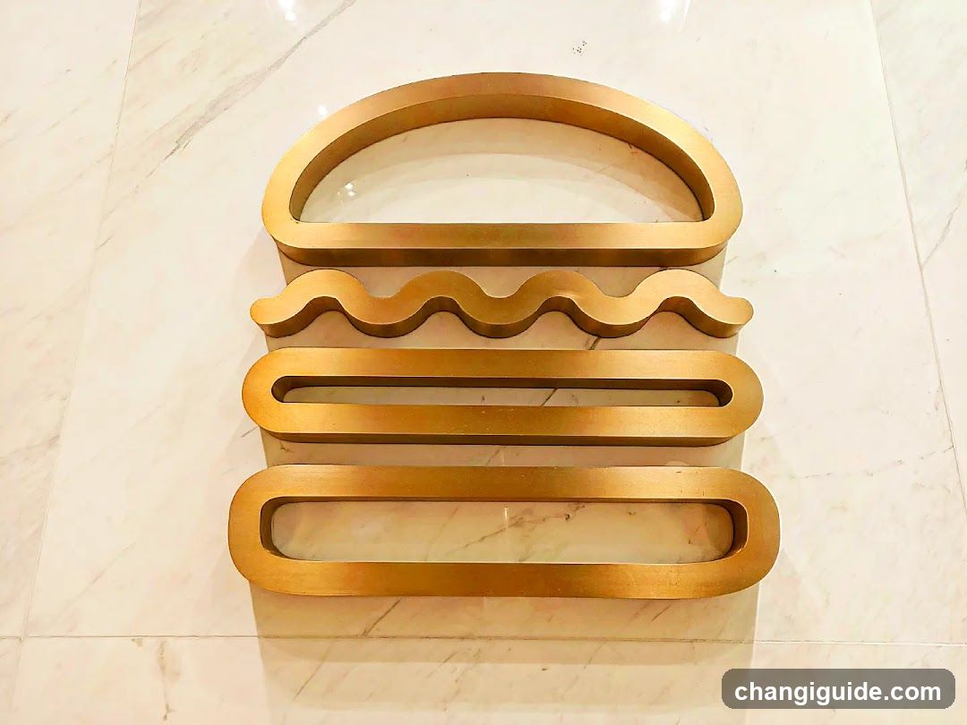 Gold Burger-Shaped Decorative Object