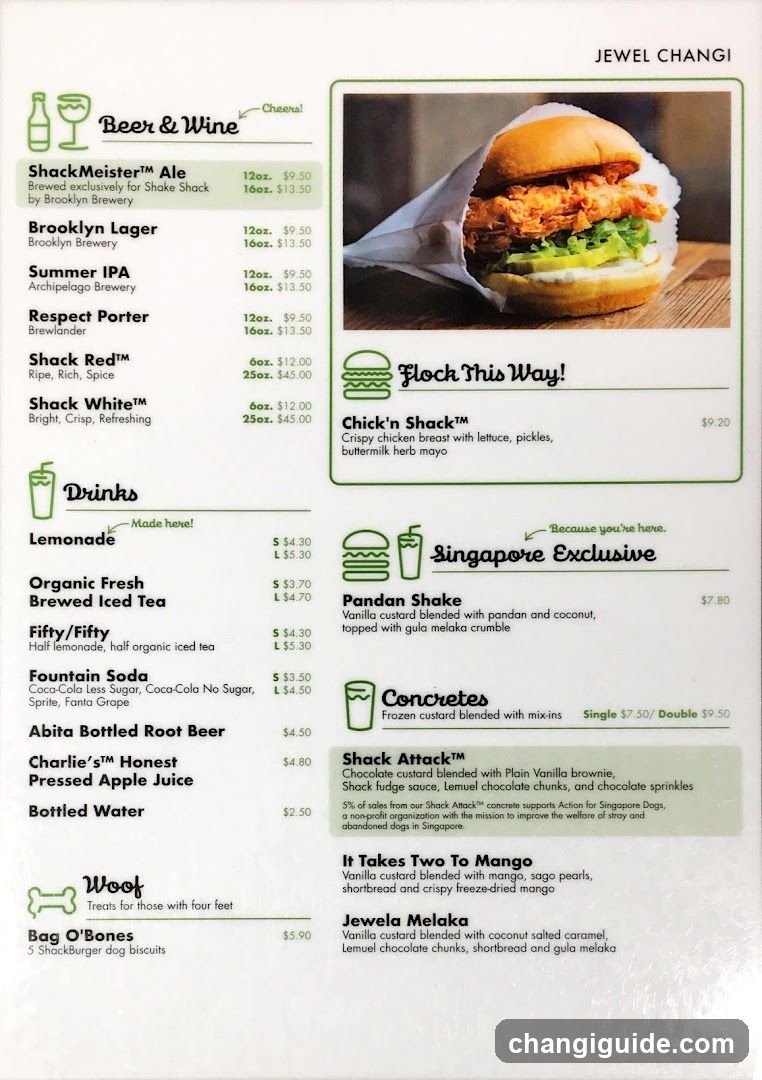 Jewel Changi Menu