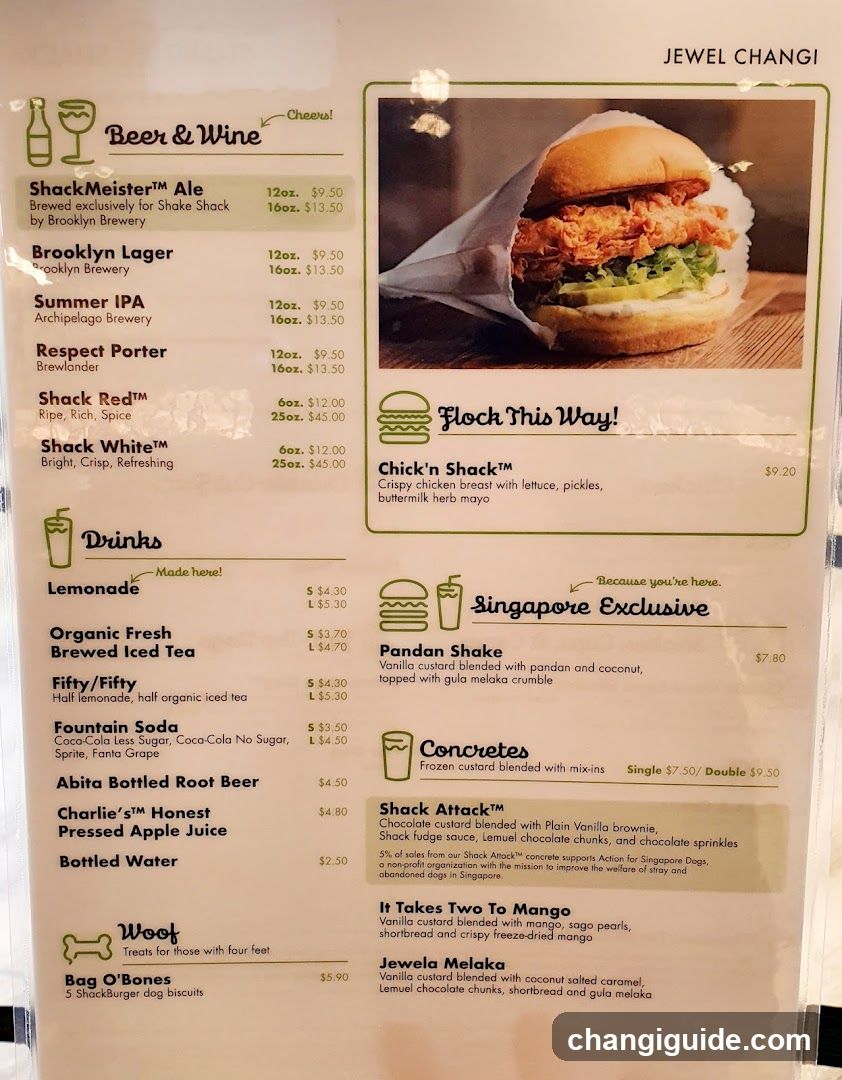 Jewel Changi Menu