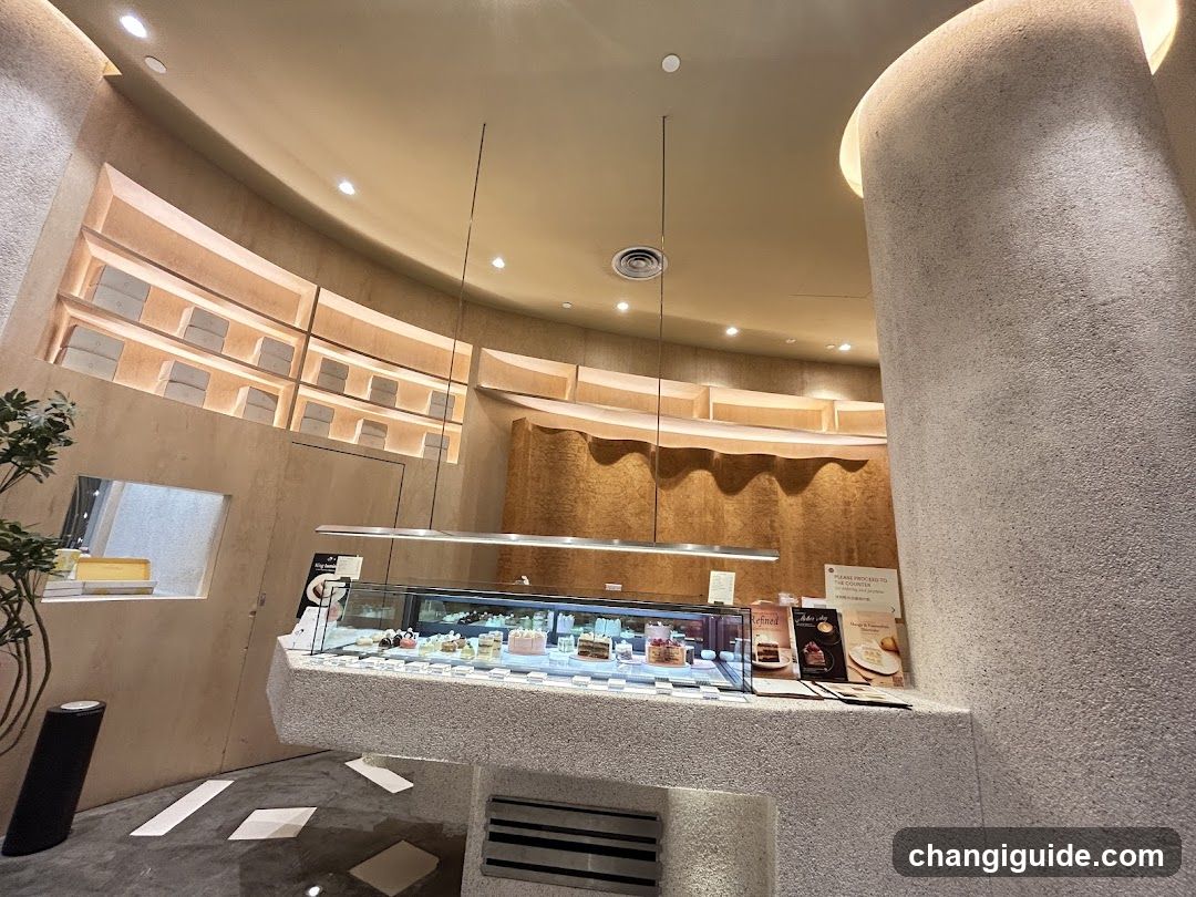 Interior of a modern bakery or cafe