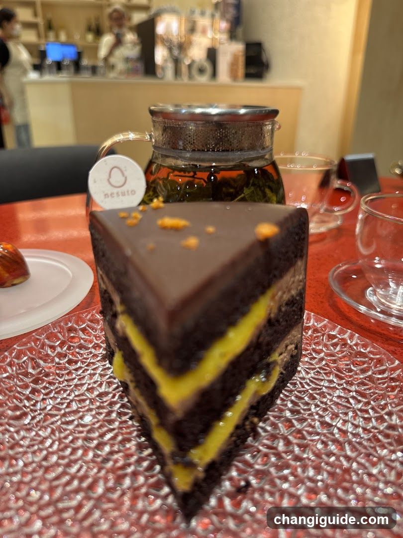 Chocolate Cake with Tea