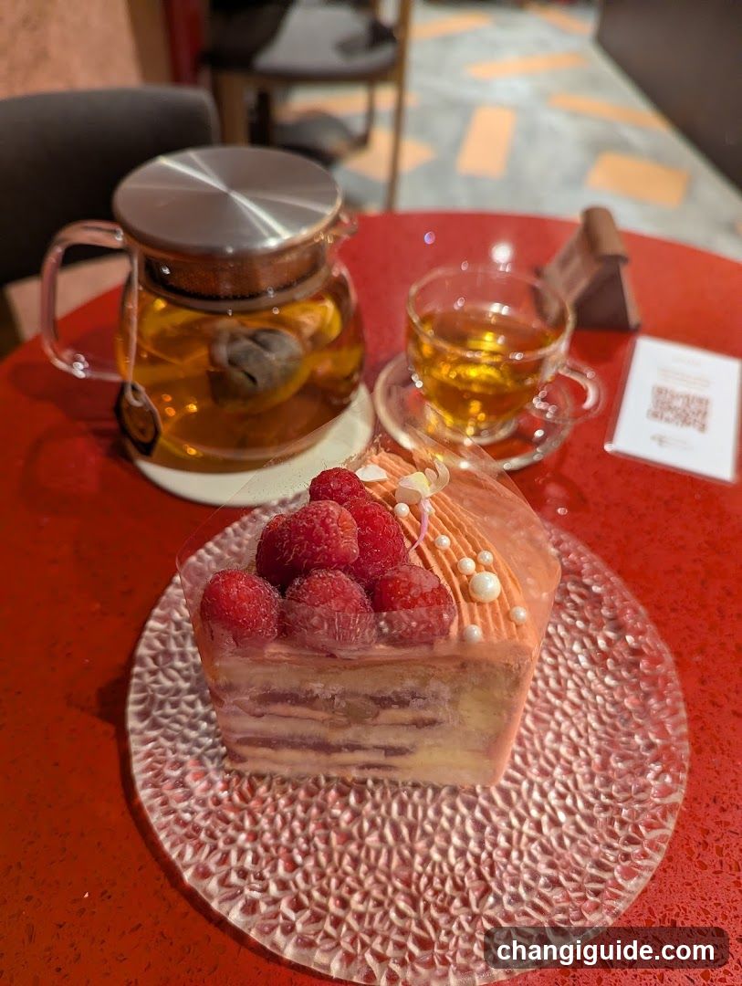 Raspberry Cake and Tea