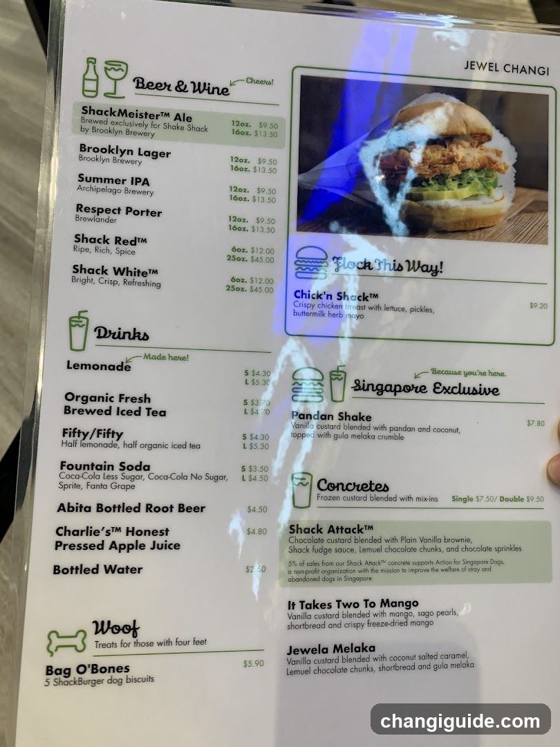 Jewel Changi Menu
