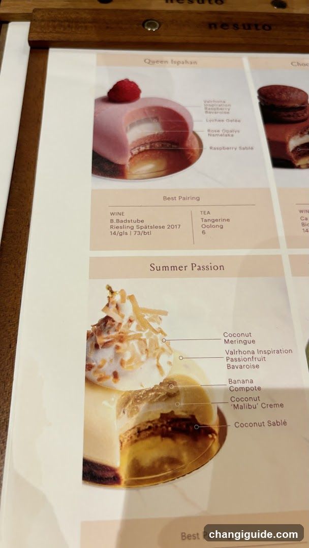 Dessert Menu Page