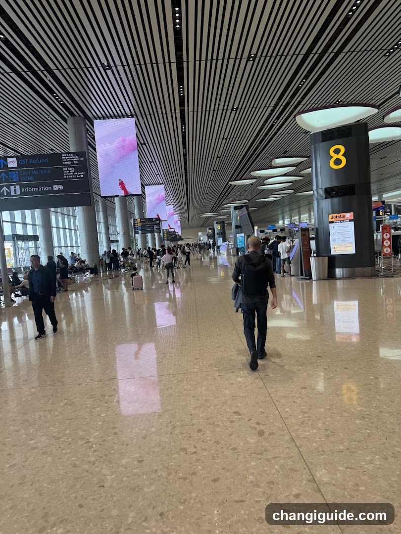 Airport Terminal Hallway