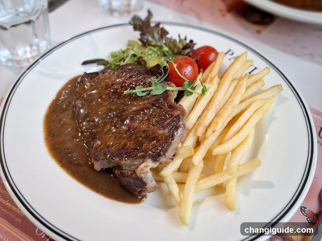 Steak with Fries and Salad