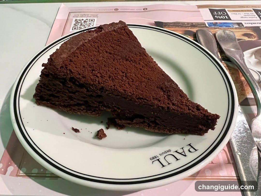 Slice of Chocolate Cake on Paul Plate