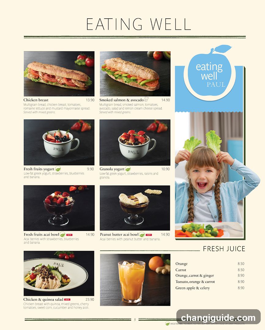 Eating Well Menu Page