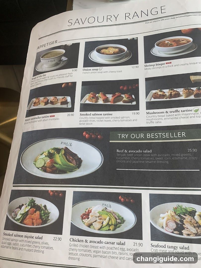 Savoury Range Menu Page