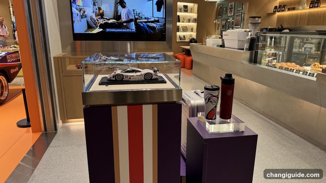 Interior Display with Model Car and Merchandise
