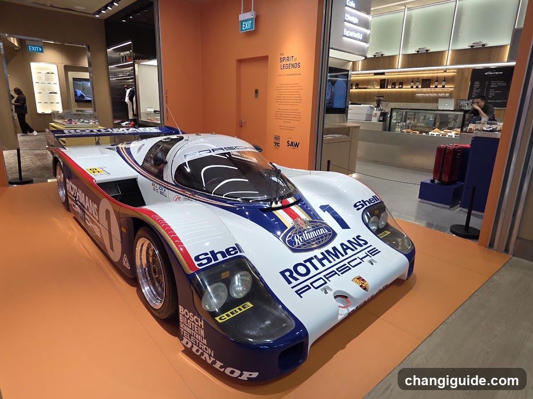 Porsche 962 in a retail store display