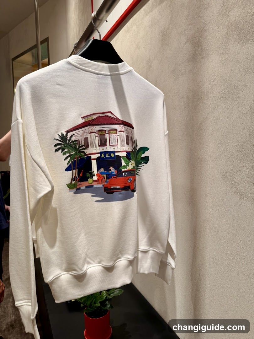 Sweatshirt with building illustration