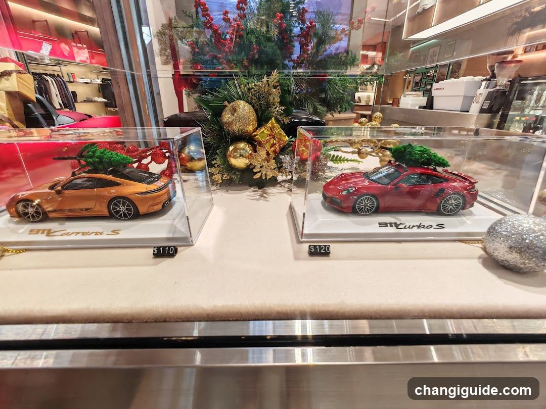Christmas Display with Model Cars