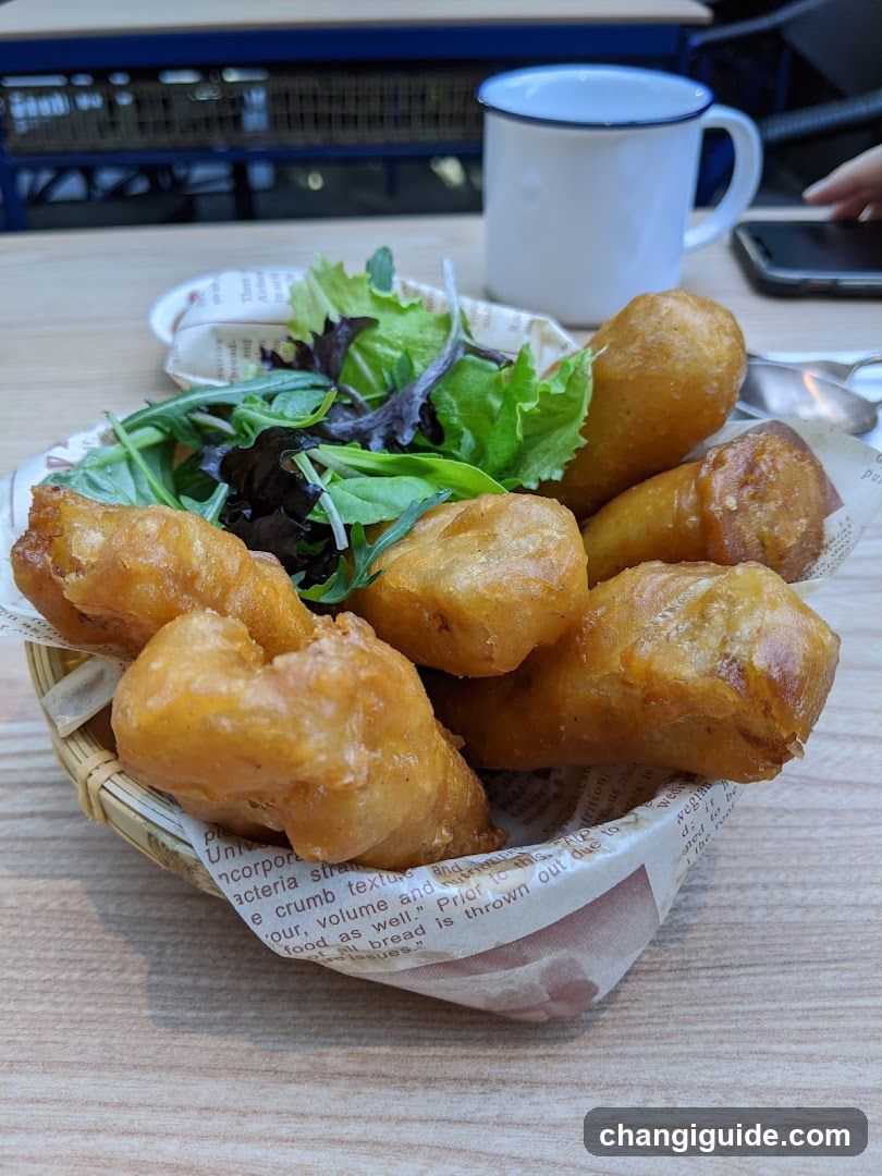 Fried Dough with Salad