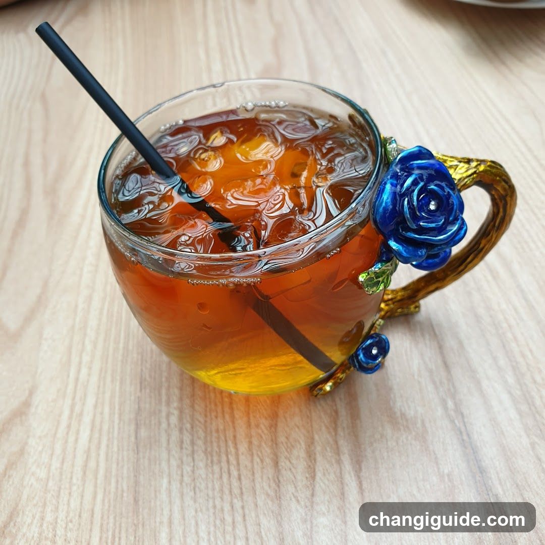 Iced Tea in Decorative Glass Mug