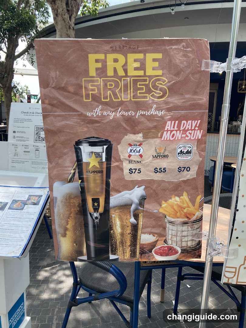 Free Fries Promotion Sign