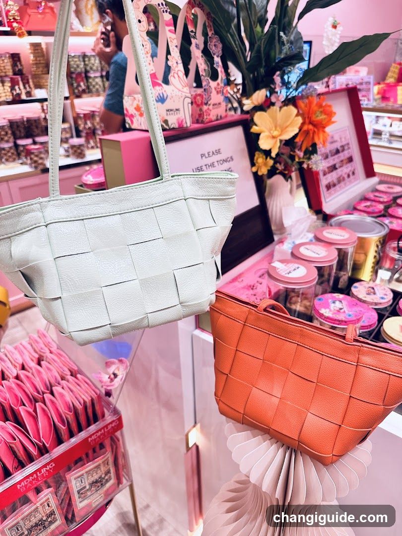 Interior Shop Display with Handbags and Products