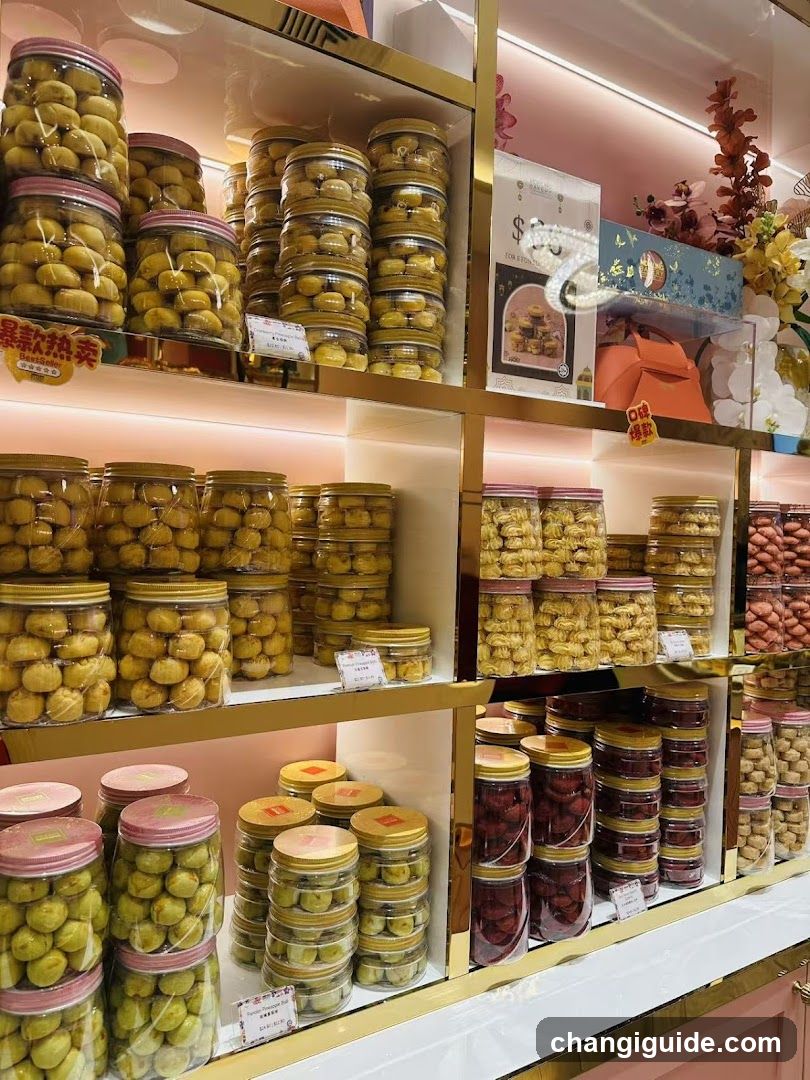 Jars of preserved fruits and nuts