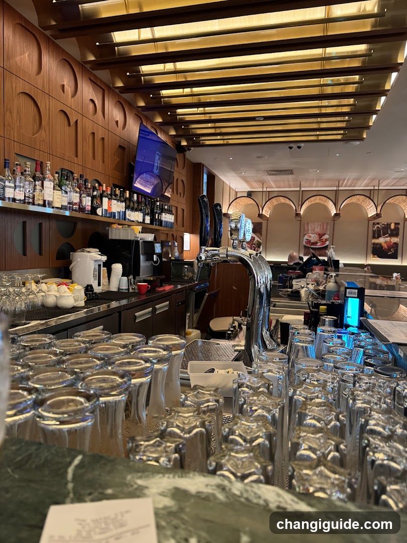 Bar Interior with Glassware and Bottles