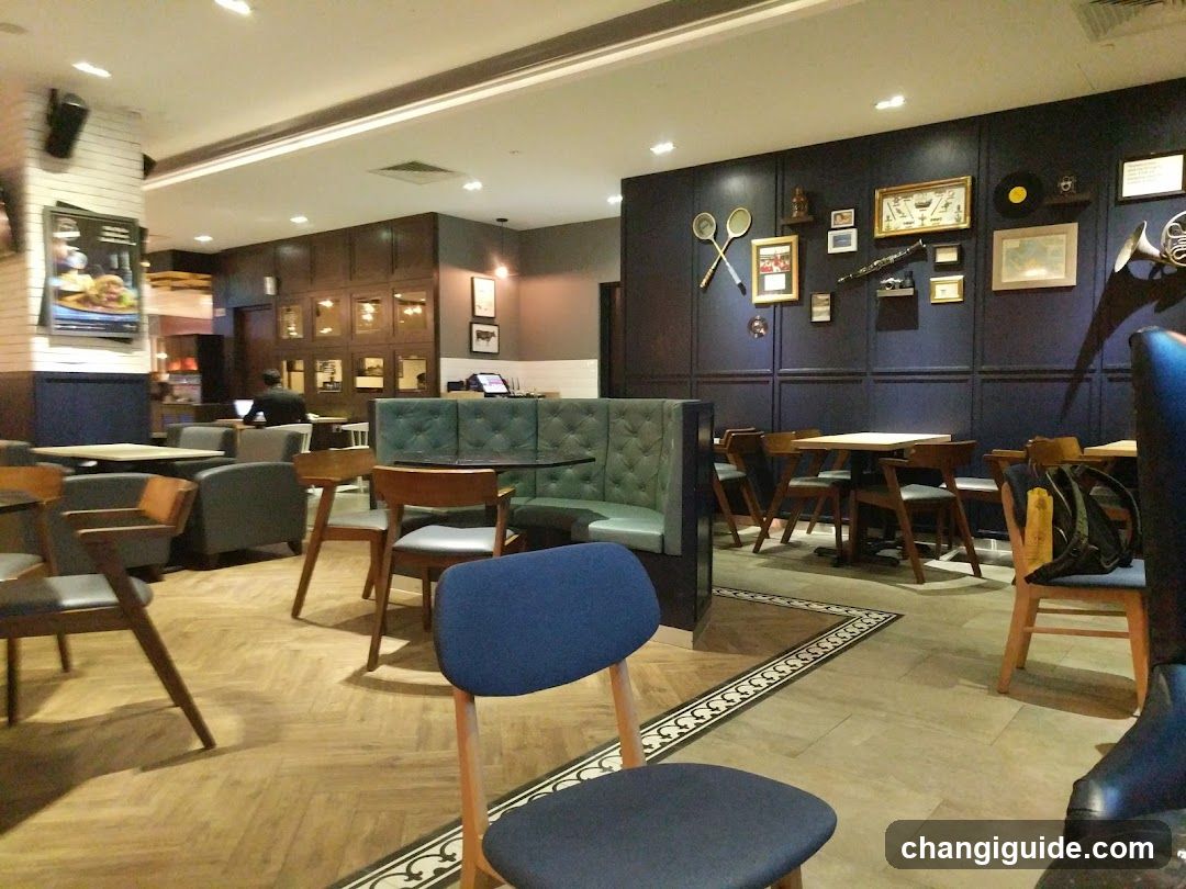Interior of a cozy café or restaurant