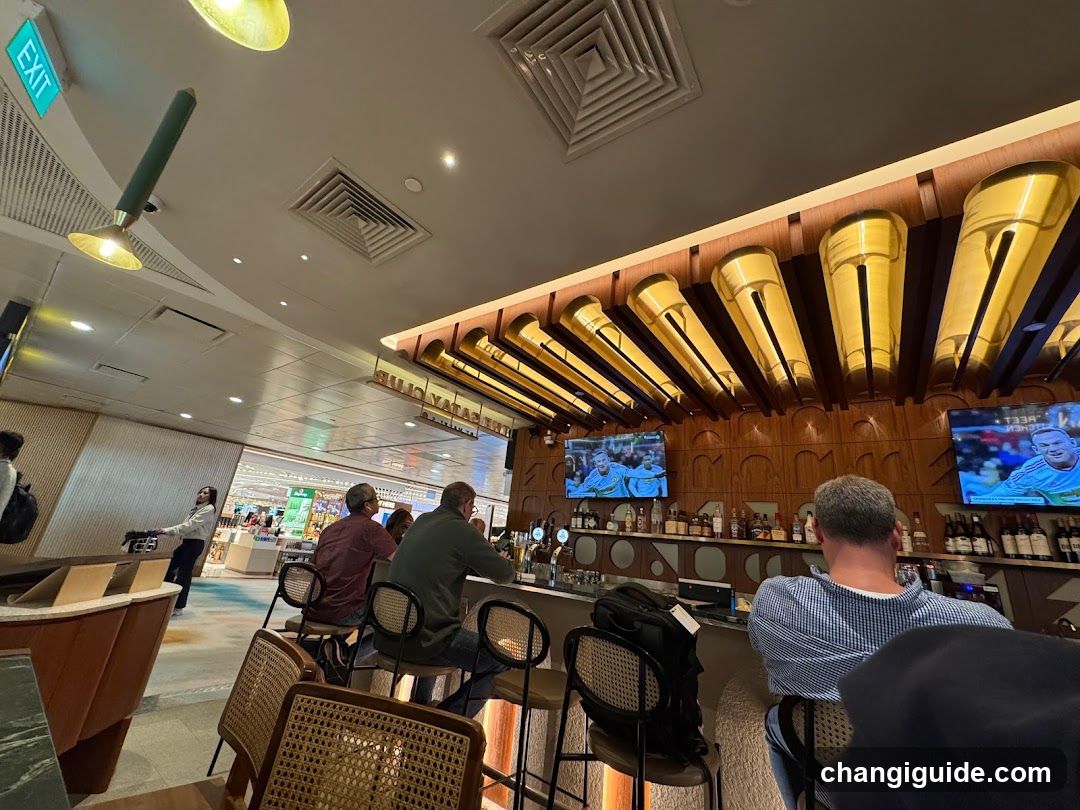 Bar Interior with TV Screens