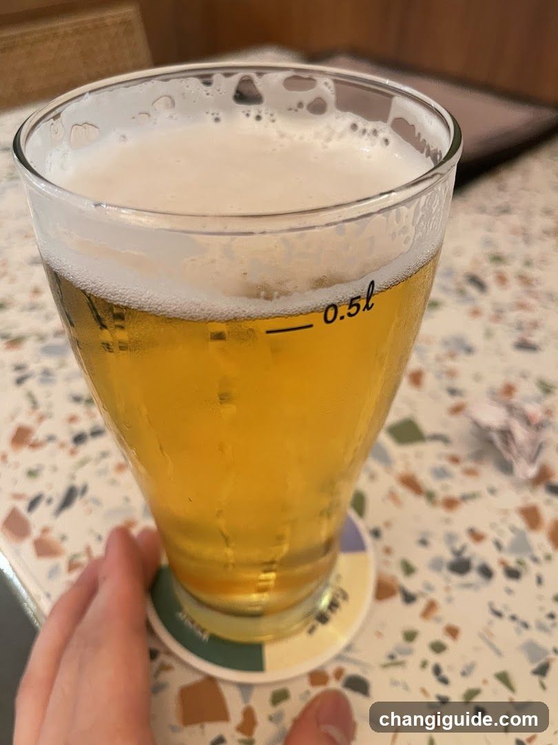 Beer Glass with Foam