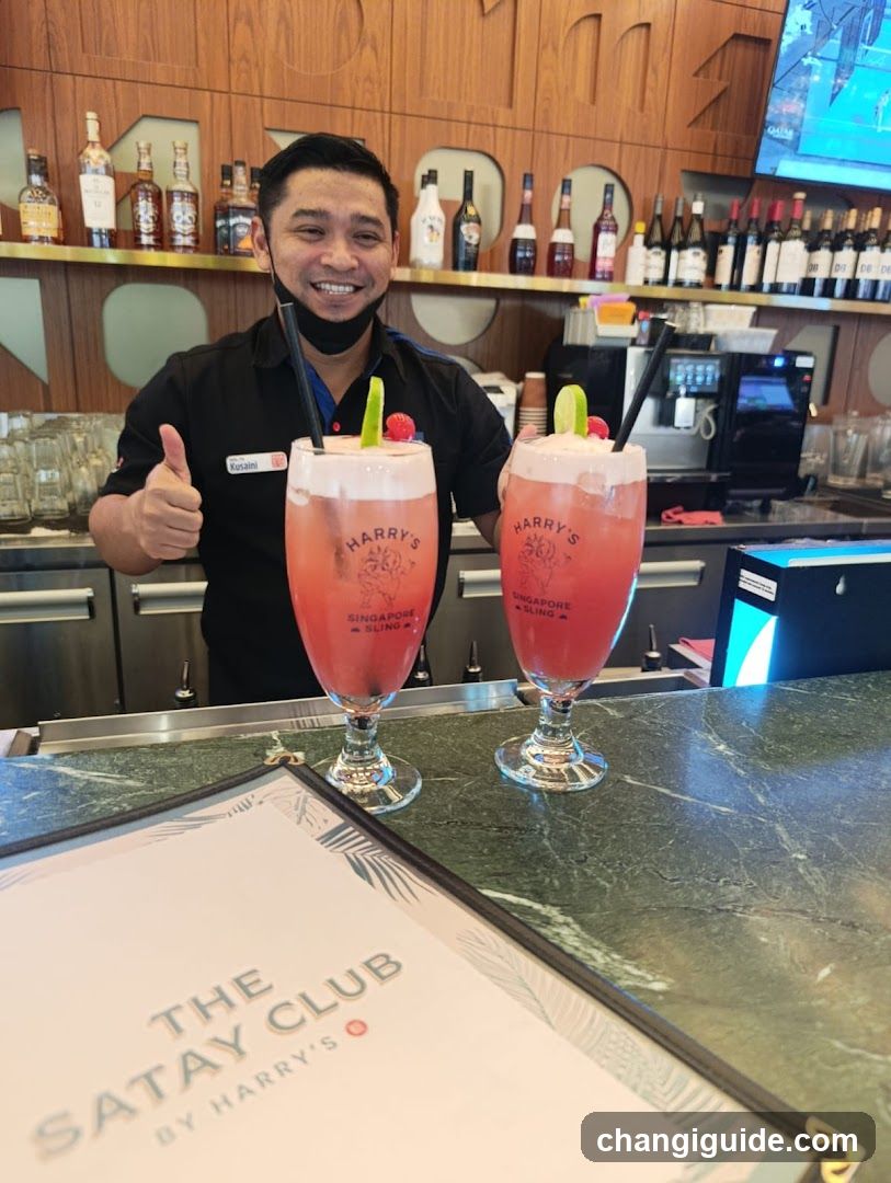 Bar Interior with Bartender and Cocktails