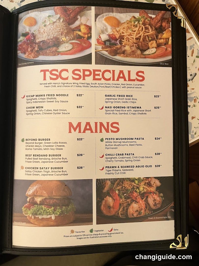TSC Specials & Mains Menu