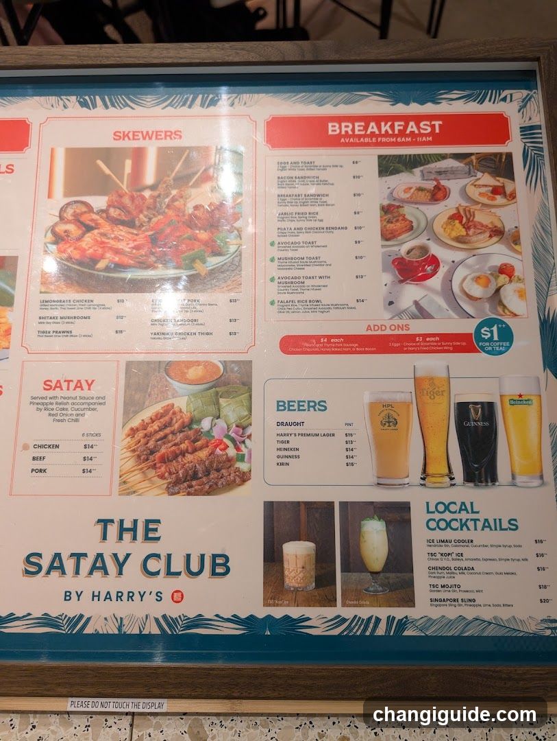 The Satay Club by Harry's Menu Board