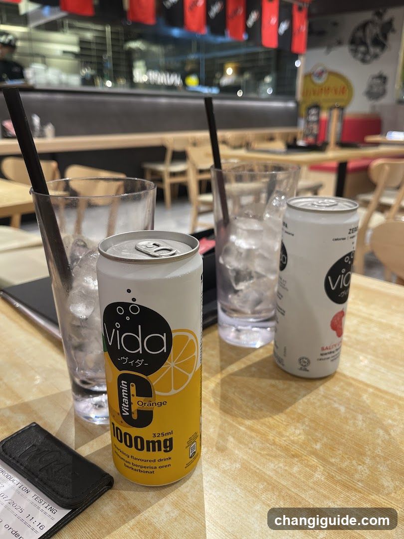 Vitamin C Drinks on Table