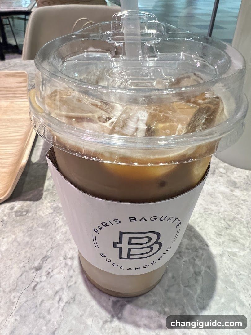 Iced Coffee at Paris Baguette Boulangerie