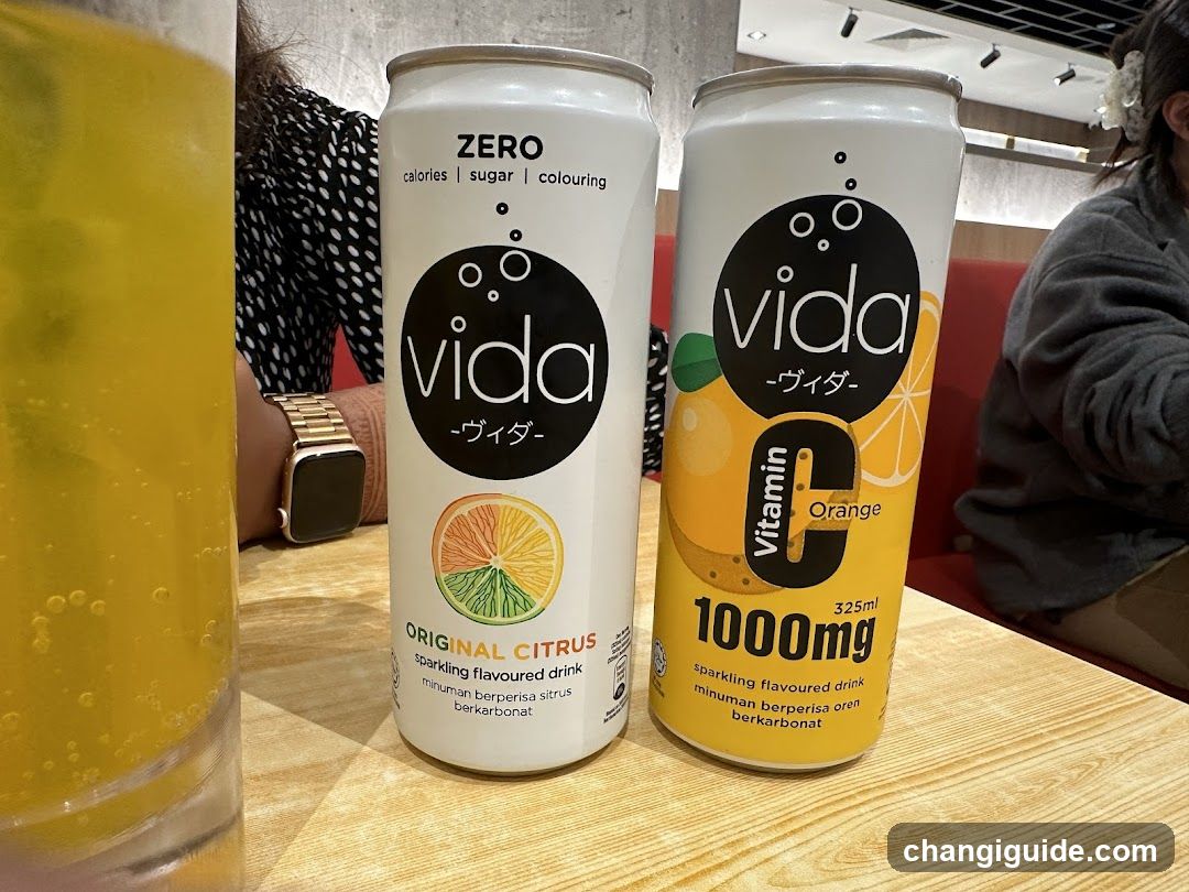 Vida Sparkling Drinks on Table