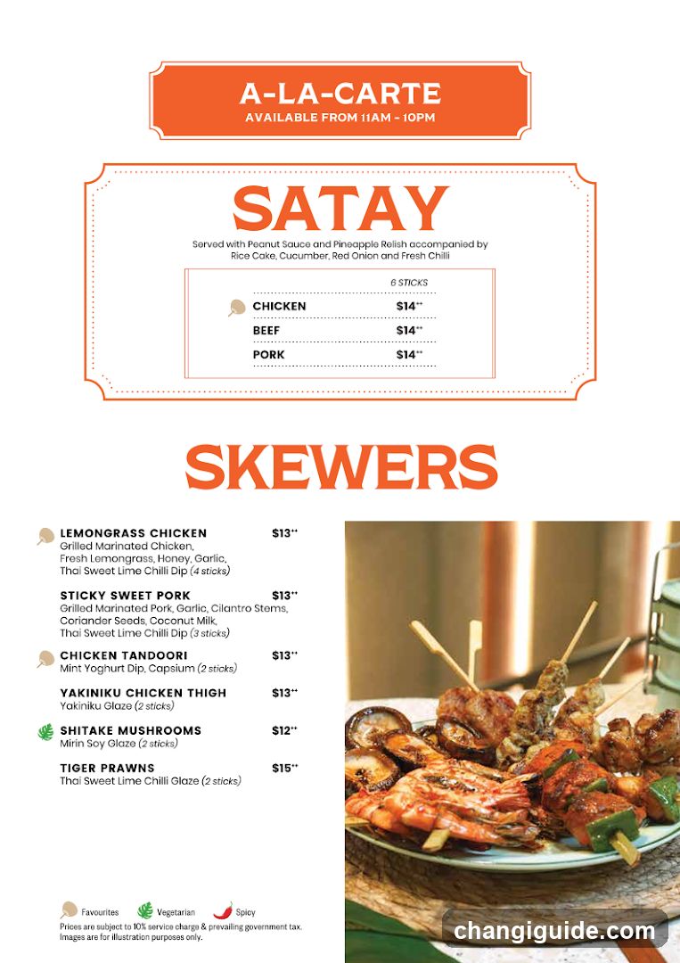 A-La-Carte Menu - Satay and Skewers