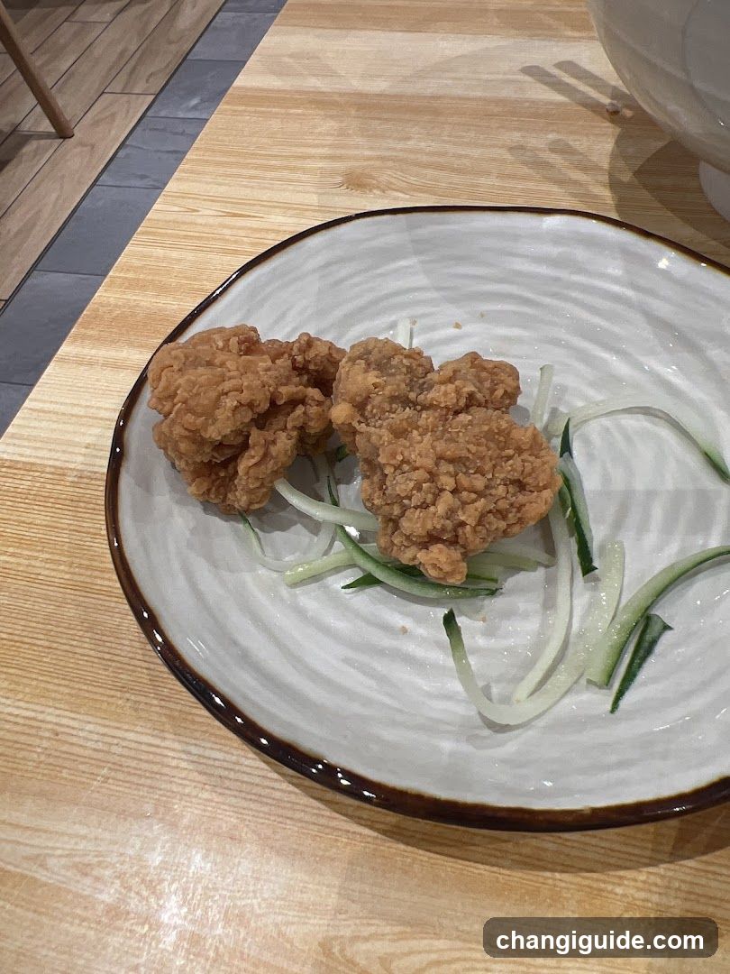 Fried Chicken with Cucumber Salad