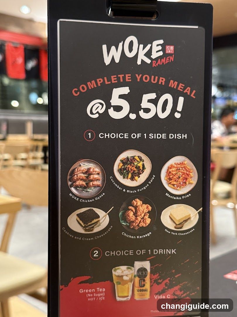 Woke Ramen Complete Your Meal @5.50!