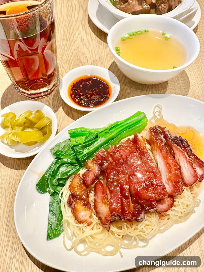 BBQ Pork Noodles with Side Dishes